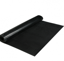 outdoor non slip rubber matting roll with drainage holes